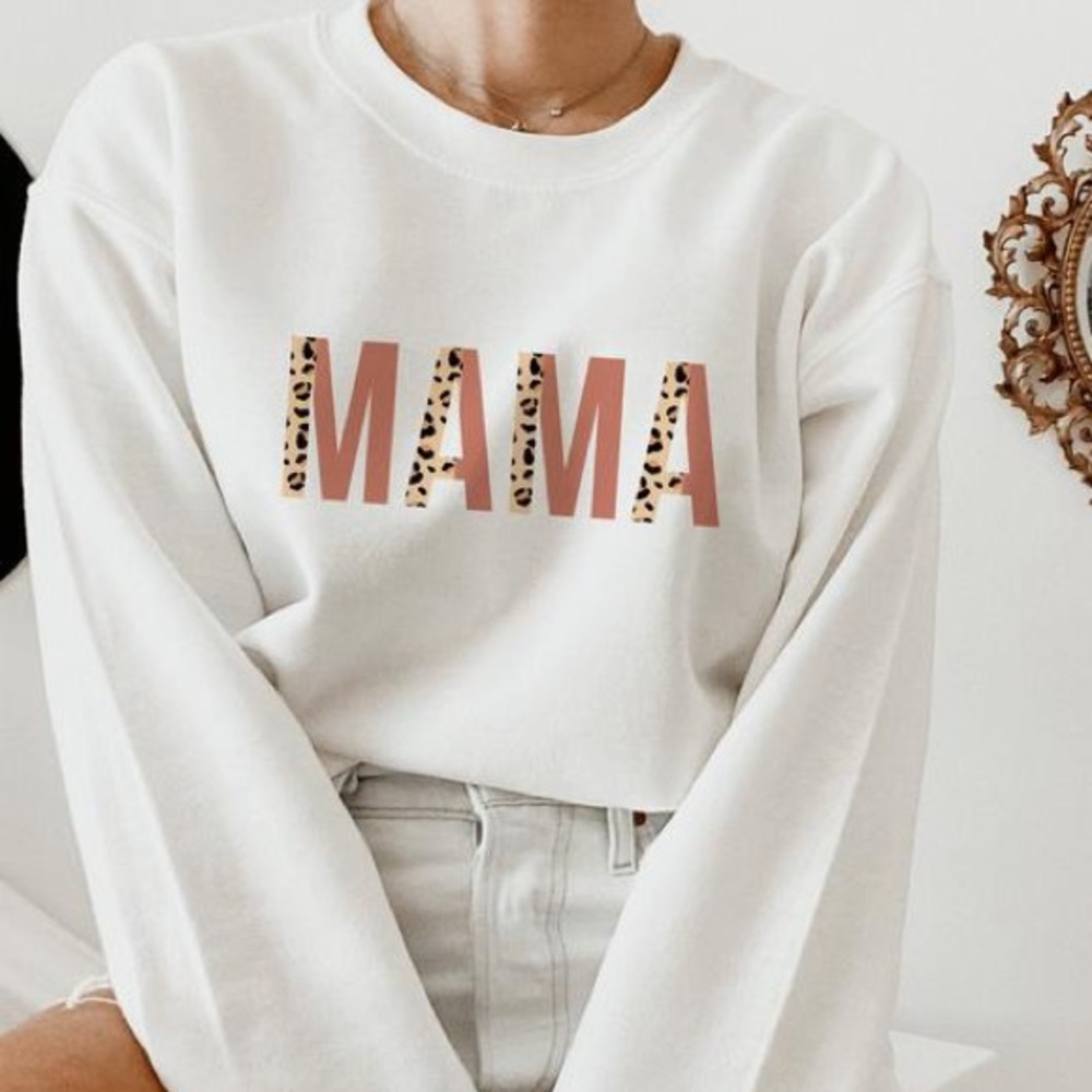 Mama sweatshirt leopard print mama